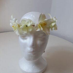 HEADBAND WHITE FLOWERS/EACH
