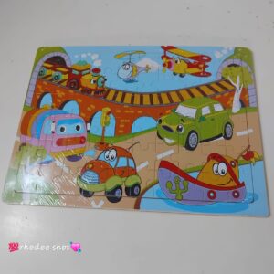 WOODEN JIGSAW PUZZLE TRANSPORT 30X22CM