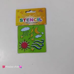 STENCIL MINI ASSORTED 7.5X7.5CM/EACH