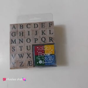 WOODEN ALPHABET STAMP SET/EACH SET