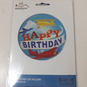 FOIL BALLOON 18 HBD AIR PLANE/EACH
