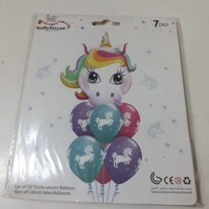 BALOON BOUQET UNICORN 7PCS FOIL+LATEX