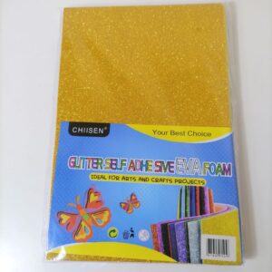 GLITTER SELF ADHESIVE EVA FOAM 10PC/PK