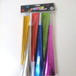PARTY TRUMPET SHINEY 6PC/PK