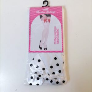 STOCKINGS POLKA DOT BOW +65CM/EACH PRS
