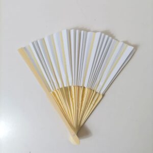 CHINESE FAN PAPER WOODEN (PLAIN) 21CM/