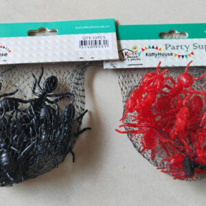 PLASTIC ANT RED+BLK 12PC/PK