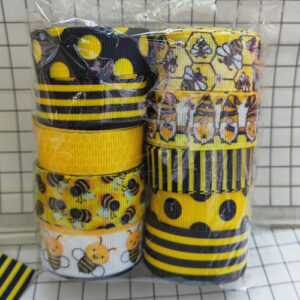 RIBBON MATERIEAL BEE PATTERN/EACH