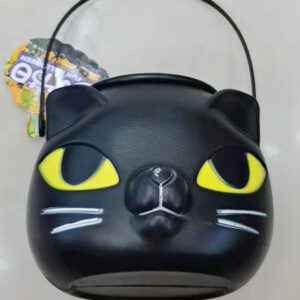 HALLOWEEN CAT BUCKET WITH LID /EACH