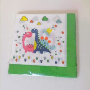 SERVIETTE DINOSAUR 33X33CM 20PC/PK