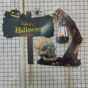 CAKE TOPPER HALLOWEEN LIGHTUP 2PC/PK