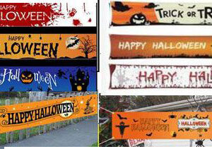 PARTY BANNER HALLOWEEN MATERIAL /EACH