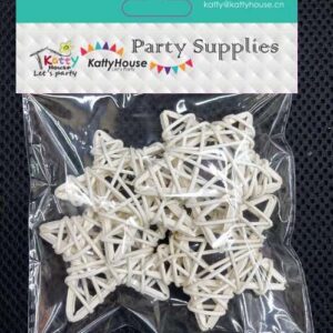 DIY PARTS RATTAN STARS 4PC/PK