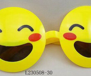 PARTY GLASS SMILEFACE YELLOW/EACH