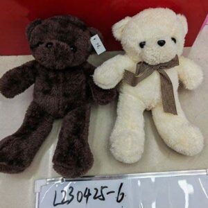 PLUSH TOYS TEDDY WITH SOLID RIBBON/EACH