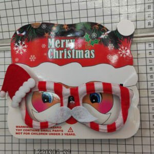 PARTY GLASS XMAS HAT MUSTACHE 13.5CM