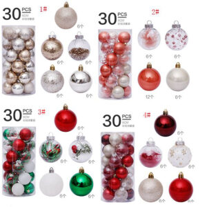 X-MAS DECO BALL 6CM +-30PCS/EACH
