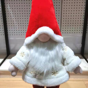 STANDING SANTA (L) BEARD+SEQUINS34X29X91