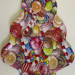 PLASTIC PLATE CHRISTMAS TREE SHAPE (B) /EACH