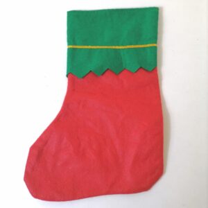 X'MAS STOCKING RED&GREEN/EACH