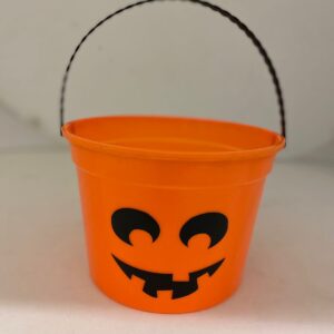PLASTIC PUMPKIN BUCKET LARGE D20X14.5CM/