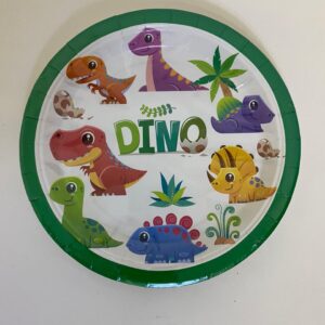 PARTY PAPER PLATE DINO 23CM 10PC/PK