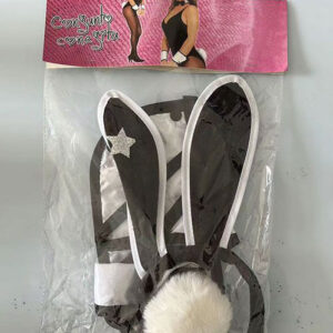 BUNNY EAR TAIL SET BLK&WHT/EACH SET