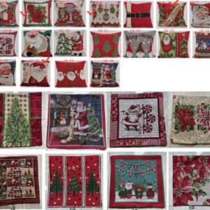 CUSHION COVER XMAS MATERIAL 45X45CM/EACH