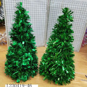 X'MAS DECO TREE TINSEL MATTE 11X23CM/EACH
