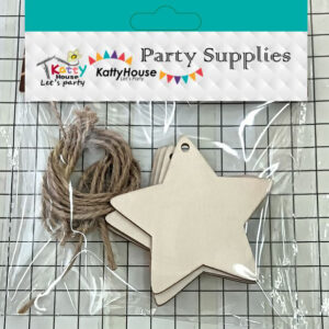 DIY STAR WITH HESSEIAN 5CM 5PC/PK
