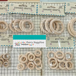 DIY RINGS WOODEN (S) 2.5CM 12PC/PK