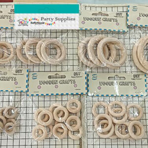 DIY RINGS WOODEN (M) 4CM 4PC/PK