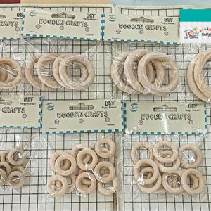 DIY RINGS WOODEN (L) 7CM 2PC/PK