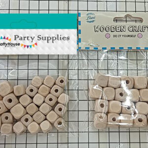 DIY WODEN DICE 1.2CM +25PC/PK/EA.PK