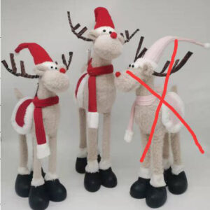 STANDING DEER LIGHTUP WITH SCARF H+-80CM