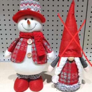 STANDING SNOWMAN WITH SCARF H35CM/EACH