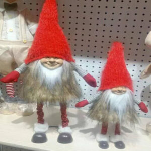 STANDING SANTA WITH WOOL HAT H52CM/EACH