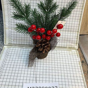 X'MAS TREE TABLEDECO TREE CHERRIES+CONE