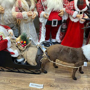 SANTA ON IRON SLEIGH+DEER +-L1M/EACH