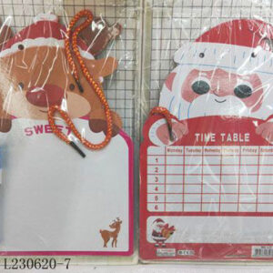 WRITE&WIPE BOARD XMAS 17X25CM/EACH