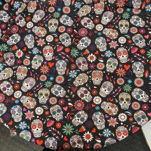 DAY OF THE DEAD SHAWL 146X73CM/EACH