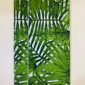 PLASTIC TABLECOVER TROPICAL LEAVES 137X274CM