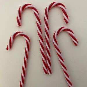 X'MAS DECO CANDYCANE (S) RED+WHT+GN) 4PC/EACH/PACK