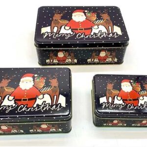 IRON TIN SET MERRY CHRISTMAS 23 3PC/SET