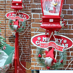 SNOWING LAMP SANTA PLASTIC H1.4M /EACH