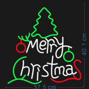 LED LIGHT MERRY CHRISTMAS TREESHAP 40X38CM EACH