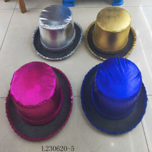 HAT TOP SEQUINS+MATERIEAL 30X26X12CM/EACH