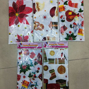 PLATIC TABLECOVER CHRISTMAS 108X180CM/EA