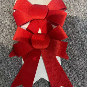 X'MAS DECO BOW VELVET 14X18CMCM 2PC/PK