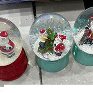 X'MAS DECO SNOW GLOBE (S) 6CM/EACH